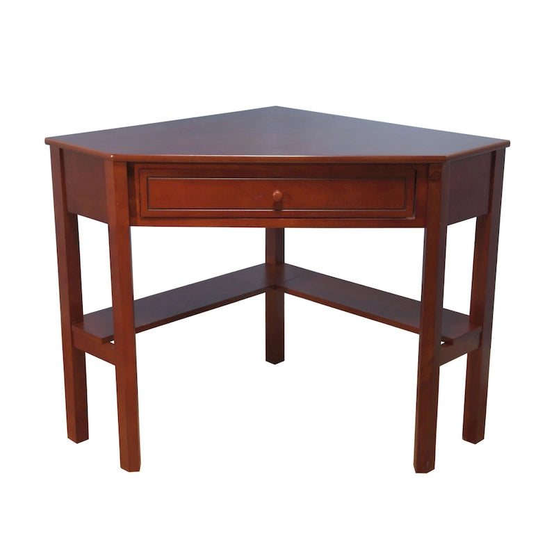 Bureau d'angle pour ordinateur en bois massif/MDF