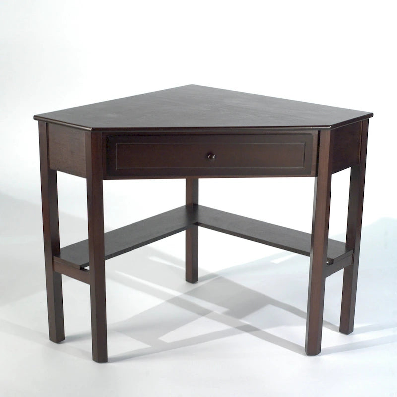 Bureau d'angle pour ordinateur en bois massif/MDF