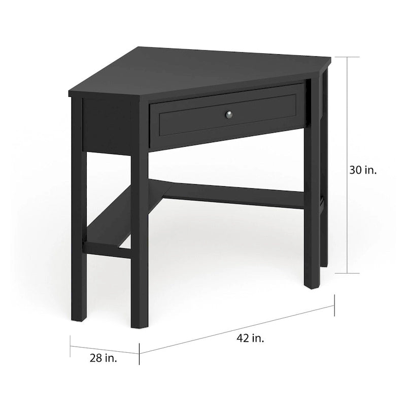 Bureau d'angle pour ordinateur en bois massif/MDF
