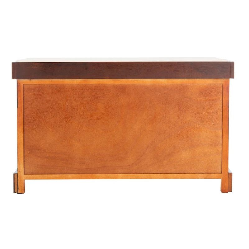 Banc coffre de rangement tissé marron - 33.5 x 16.1 x 19.9 - 34Lx16Px20H