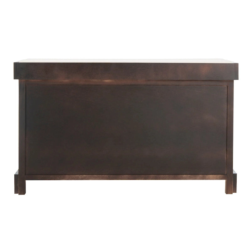 Banc coffre de rangement tissé marron - 33.5 x 16.1 x 19.9 - 34Lx16Px20H