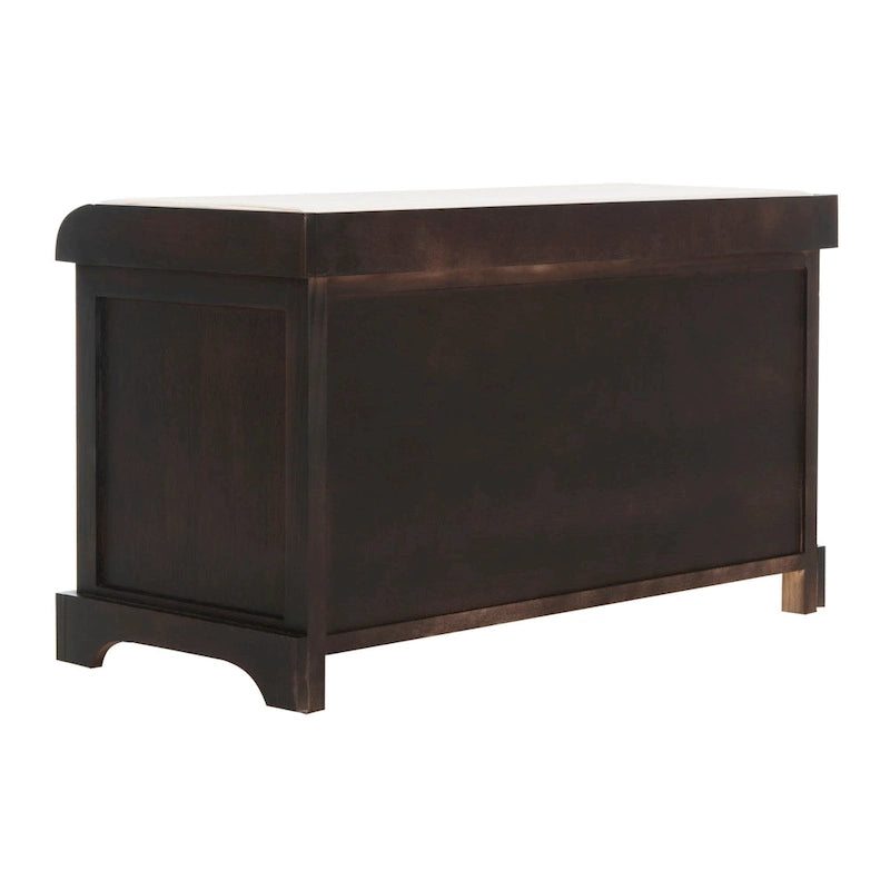 Banc coffre de rangement tissé marron - 33.5 x 16.1 x 19.9 - 34Lx16Px20H
