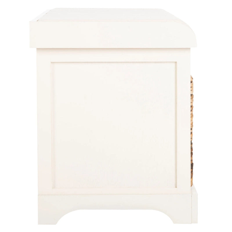 Banc coffre de rangement tissé marron - 33.5 x 16.1 x 19.9 - 34Lx16Px20H