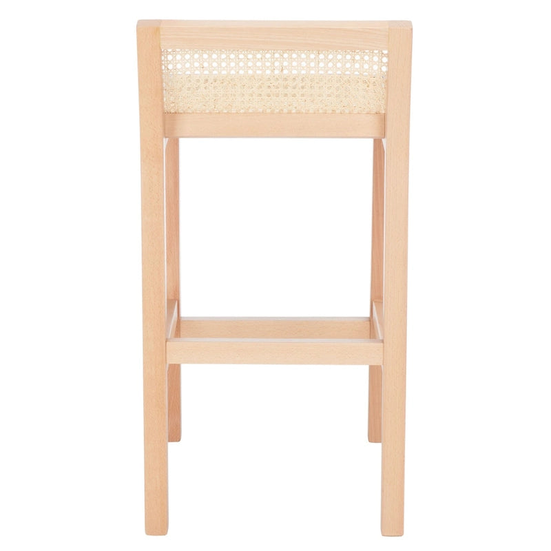 Tabouret de comptoir en rotin à dossier bas - 41 L x 48 P x 79 H cm - 41Lx48Px79H cm