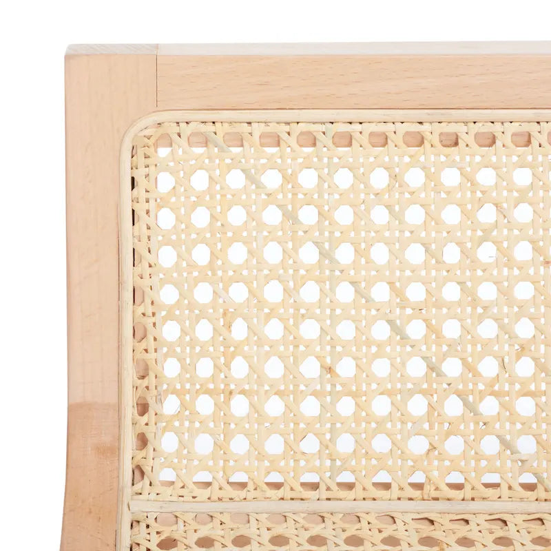 Tabouret de comptoir en rotin à dossier bas - 41 L x 48 P x 79 H cm - 41Lx48Px79H cm