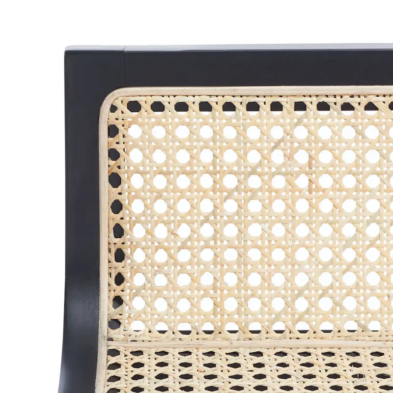 Tabouret de comptoir en rotin à dossier bas - 41 L x 48 P x 79 H cm - 41Lx48Px79H cm