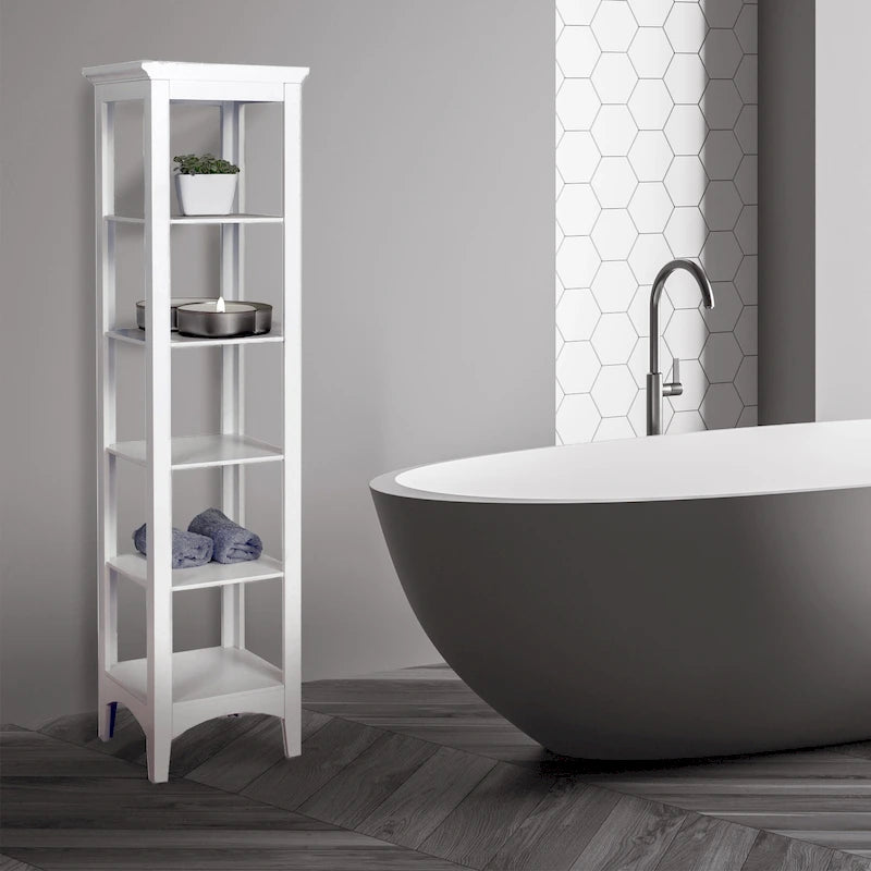 Colonne de rangement à linge autoportante – 13L x 15P x 63H