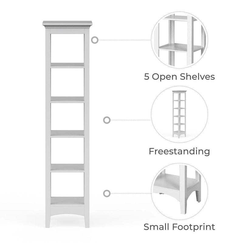 Colonne de rangement à linge autoportante – 13L x 15P x 63H