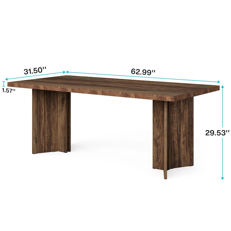 Table de salle à manger de cuisine de 160 cm de long pour salle à manger
