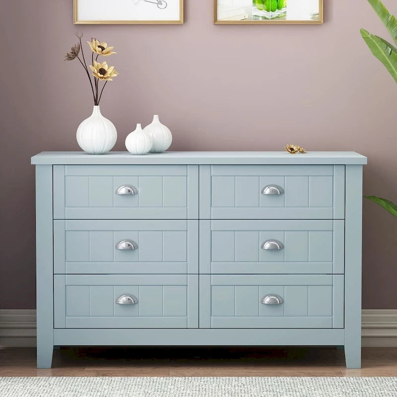 Commode moderne avec cadre en bois massif et poignée coquille rétro