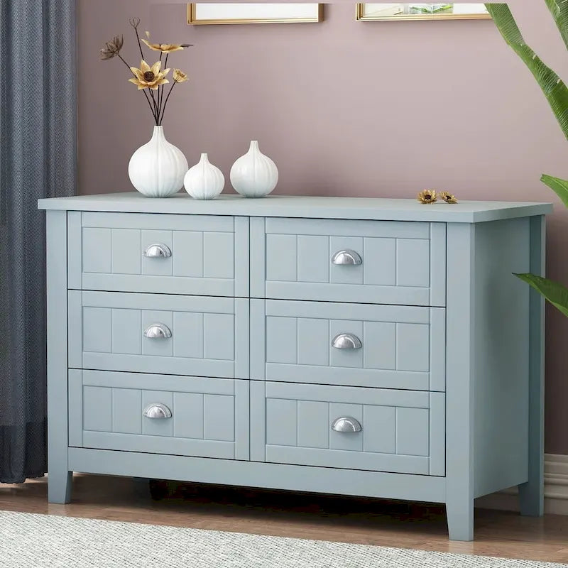 Commode moderne avec cadre en bois massif et poignée coquille rétro