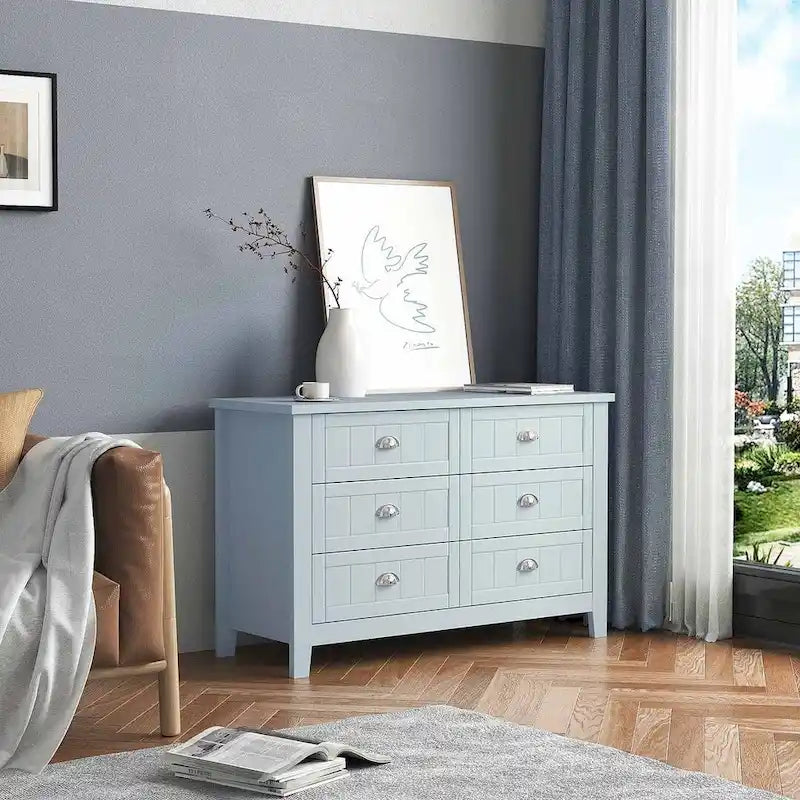 Commode moderne avec cadre en bois massif et poignée coquille rétro