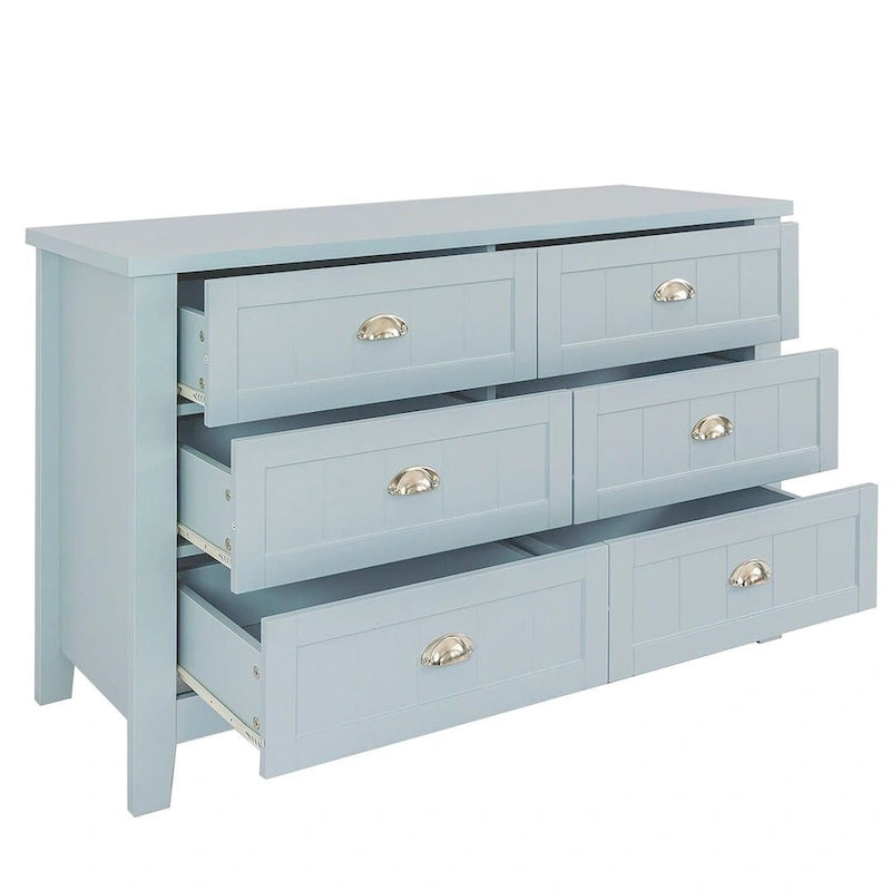 Commode moderne avec cadre en bois massif et poignée coquille rétro