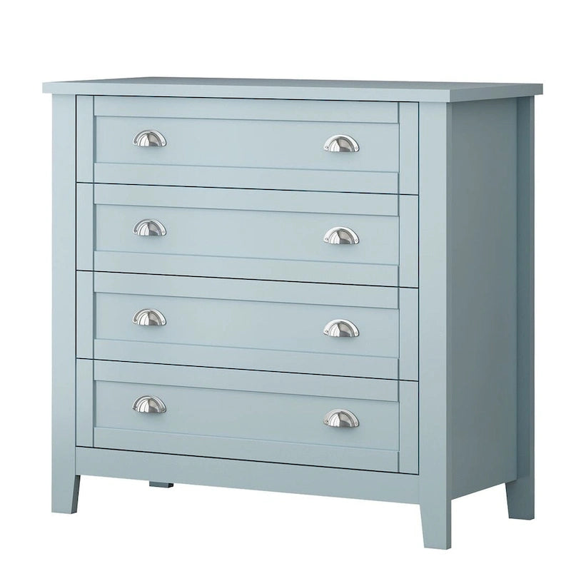 Commode moderne avec cadre en bois massif et poignée coquille rétro
