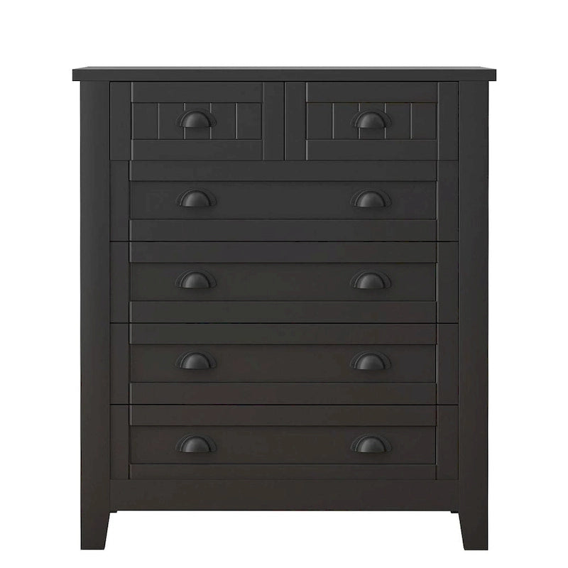 Commode moderne avec cadre en bois massif et poignée coquille rétro