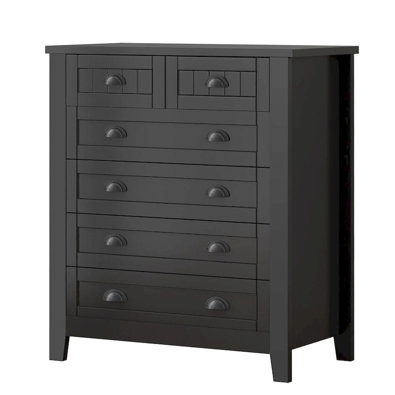 Commode moderne avec cadre en bois massif et poignée coquille rétro