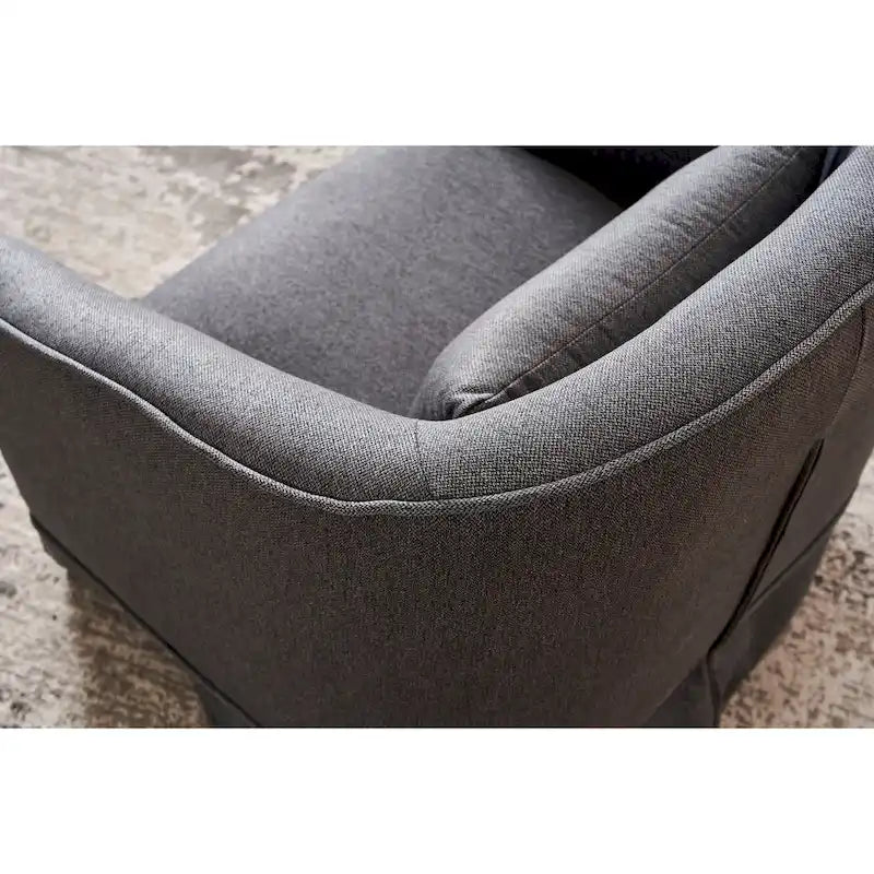 Fauteuil pivotant avec ottoman, Fauteuil d'appoint pivotant pour salon