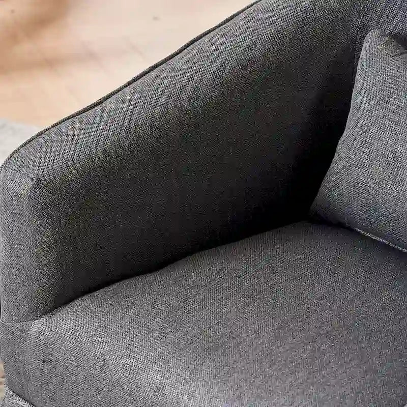 Fauteuil pivotant avec ottoman, Fauteuil d'appoint pivotant pour salon