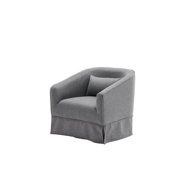Fauteuil pivotant avec ottoman, Fauteuil d'appoint pivotant pour salon