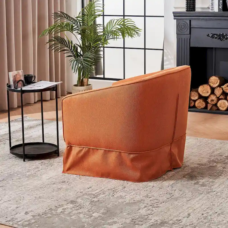 Fauteuil pivotant avec ottoman, Fauteuil d'appoint pivotant pour salon