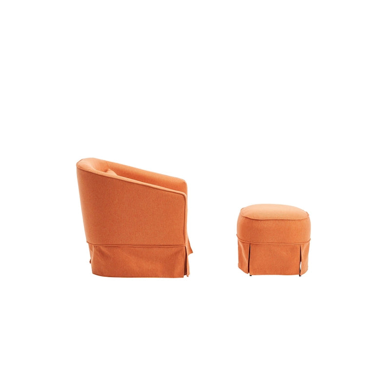 Fauteuil pivotant avec ottoman, Fauteuil d'appoint pivotant pour salon