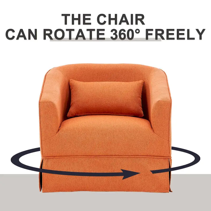 Fauteuil pivotant avec ottoman, Fauteuil d'appoint pivotant pour salon