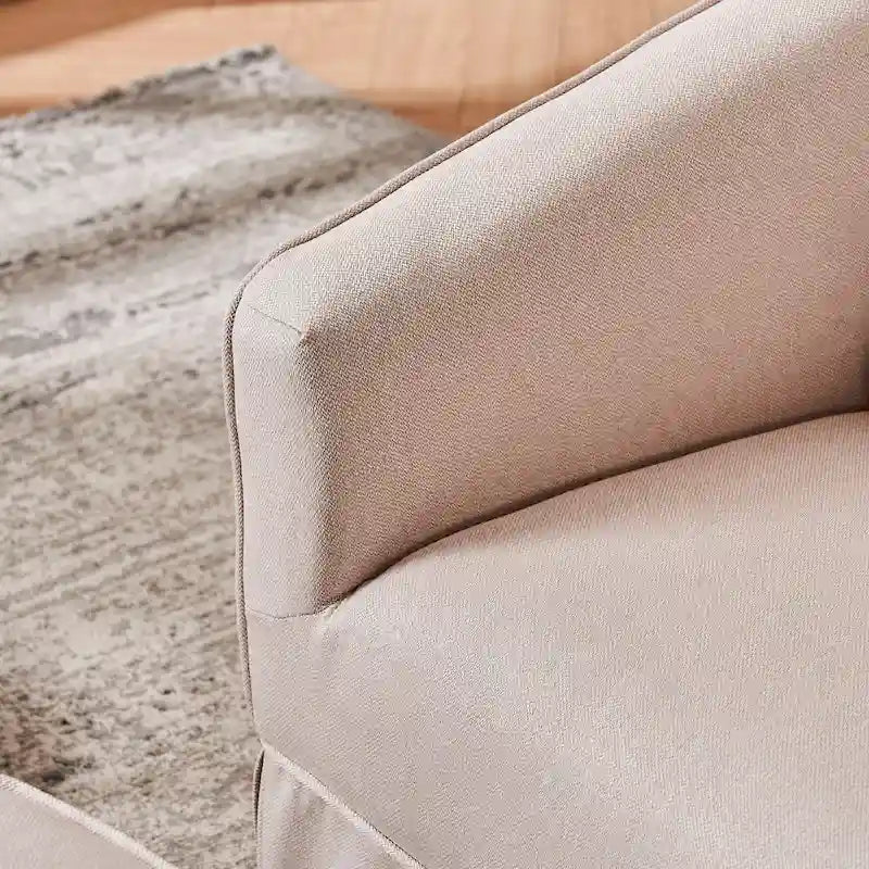 Fauteuil pivotant avec ottoman, Fauteuil d'appoint pivotant pour salon