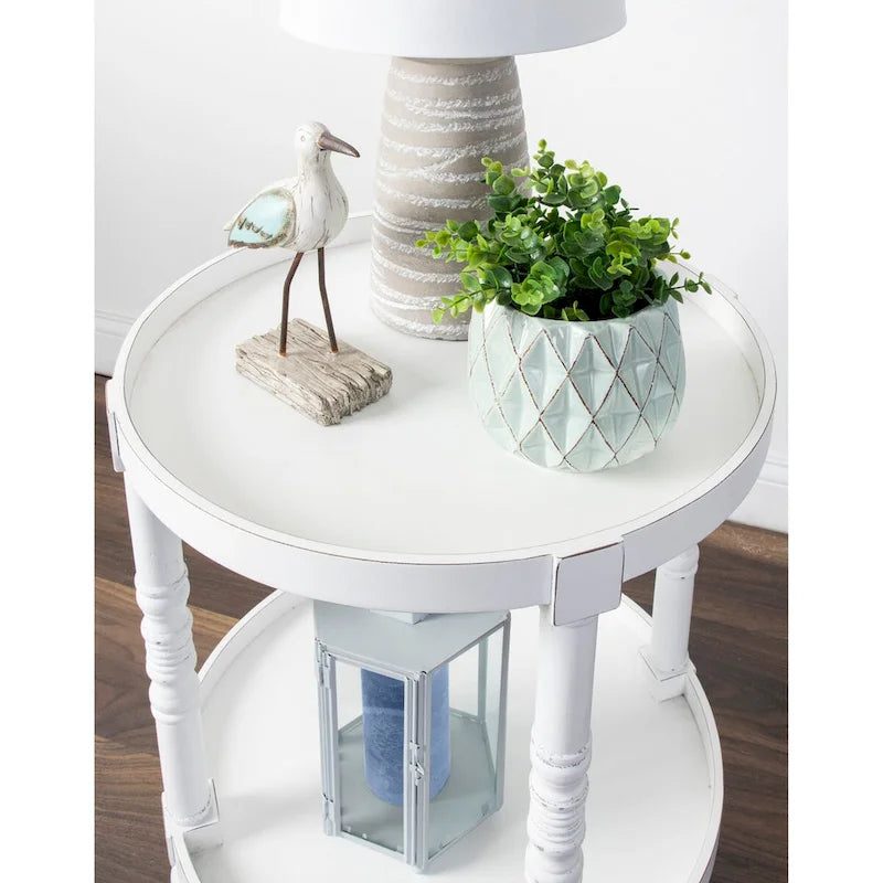 Table d'appoint ronde en bois