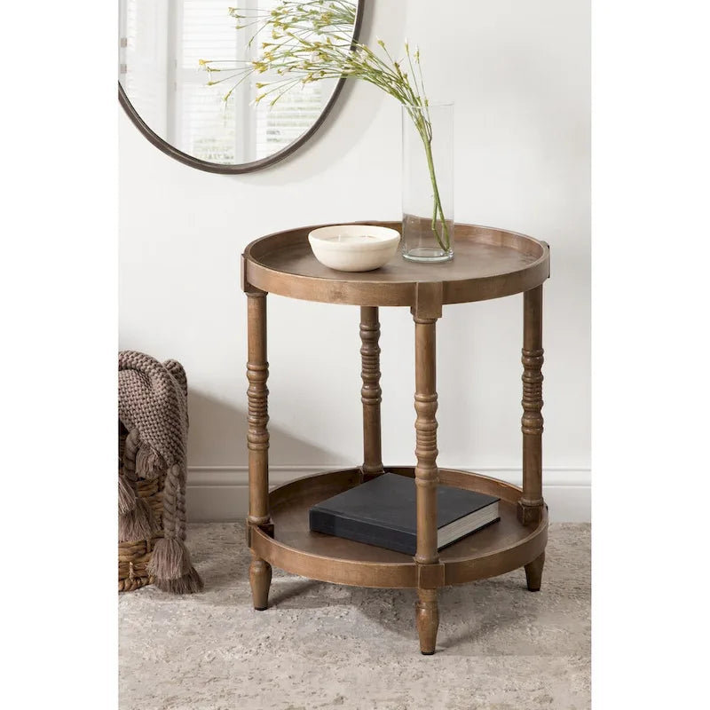 Table d'appoint ronde en bois