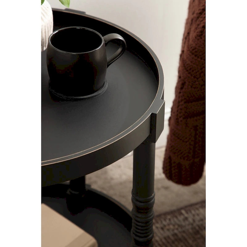 Table d'appoint ronde en bois