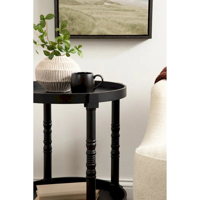 Table d'appoint ronde en bois