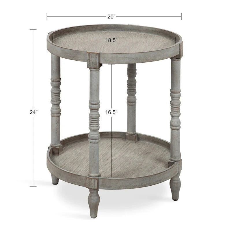 Table d'appoint ronde en bois