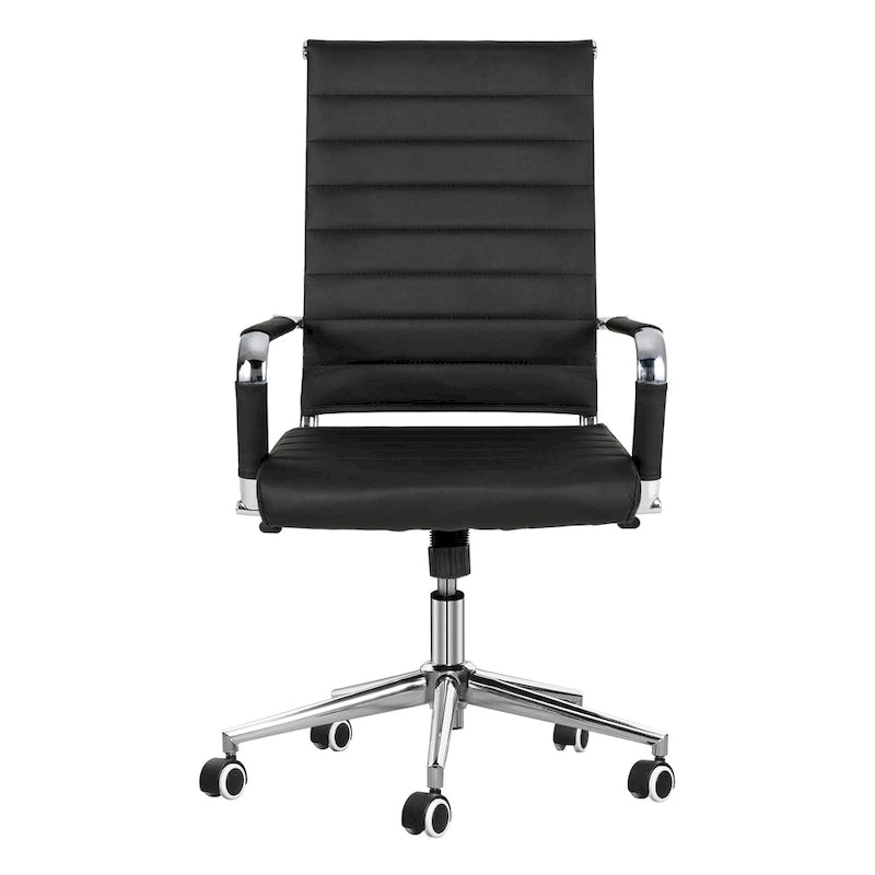 Chaise de bureau ergonomique en cuir PU, réglable en hauteur et pivotante