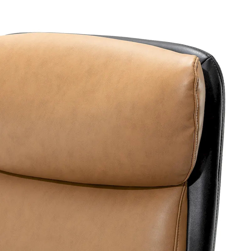 Fauteuil de bureau de direction moderne en similicuir à dossier haut et réglable avec pivotement