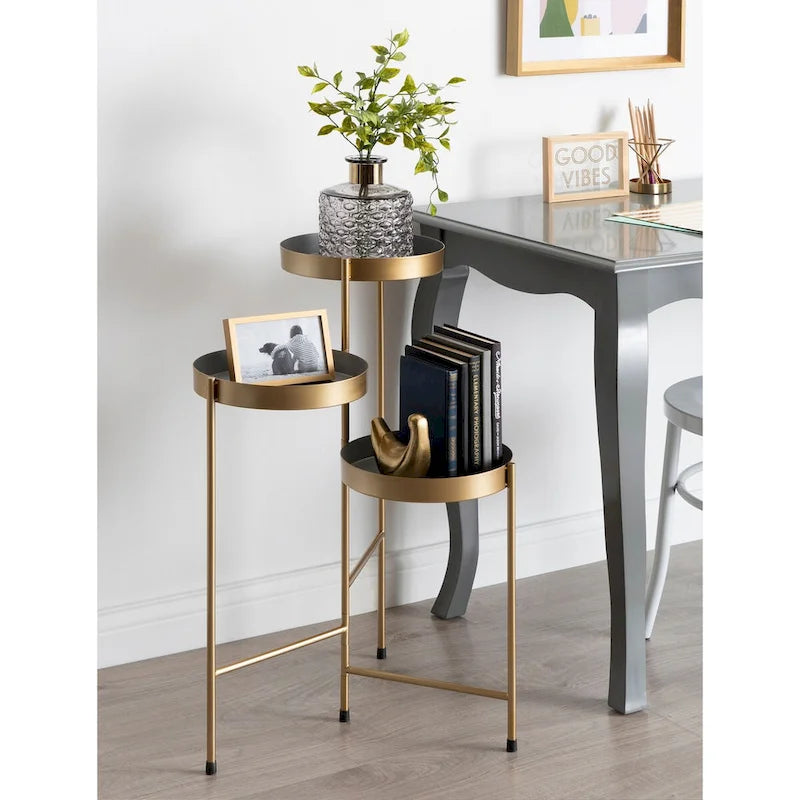 Support à plantes moderne à 3 niveaux - 16x21x30