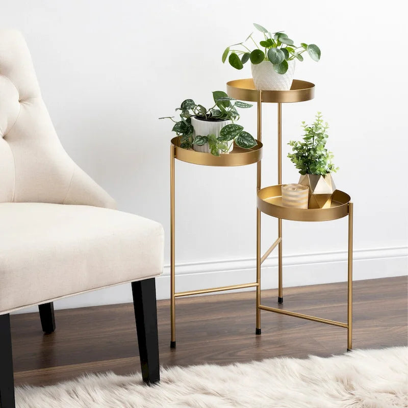 Support à plantes moderne à 3 niveaux - 16x21x30