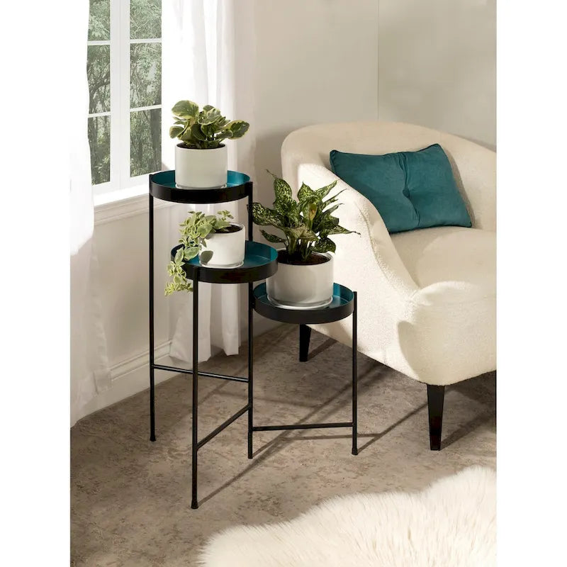 Support à plantes moderne à 3 niveaux - 16x21x30