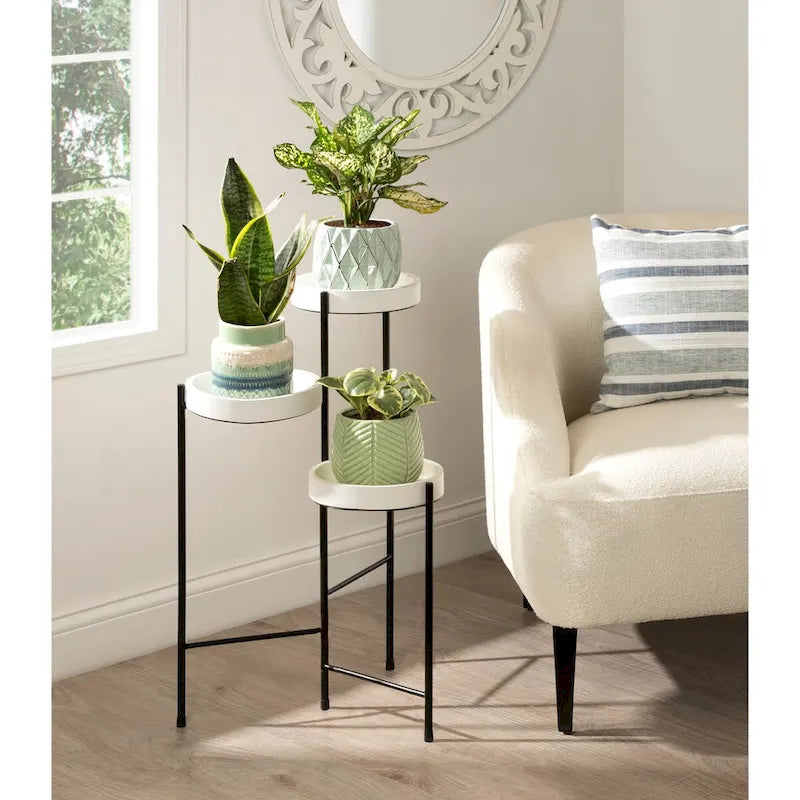 Support à plantes moderne à 3 niveaux - 16x21x30