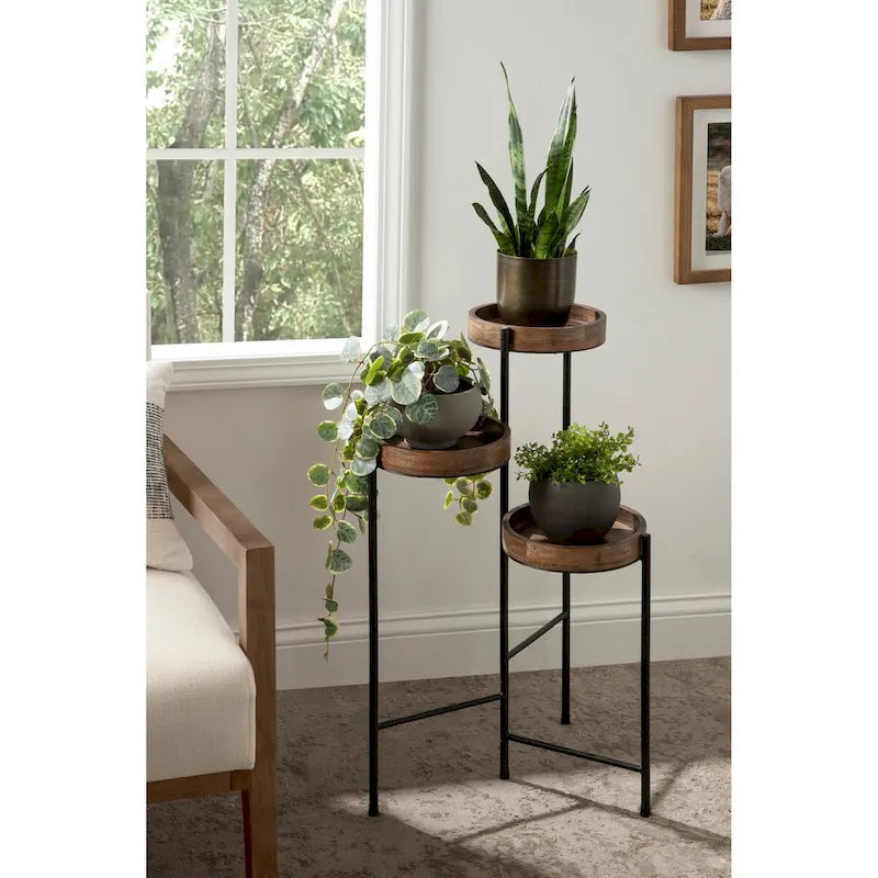 Support à plantes moderne à 3 niveaux - 16x21x30