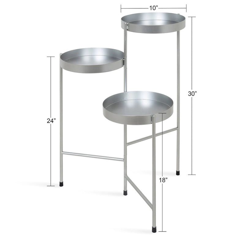 Support à plantes moderne à 3 niveaux - 16x21x30
