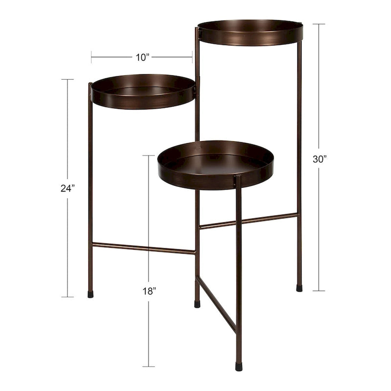 Support à plantes moderne à 3 niveaux - 16x21x30