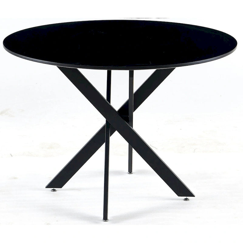 Table à manger du milieu du siècle avec plateau de table rond Table à manger à pied central