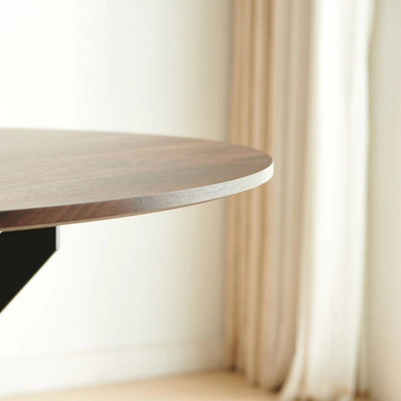 Table à manger du milieu du siècle avec plateau de table rond Table à manger à pied central