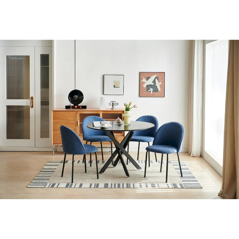 Table à manger du milieu du siècle avec plateau de table rond Table à manger à pied central