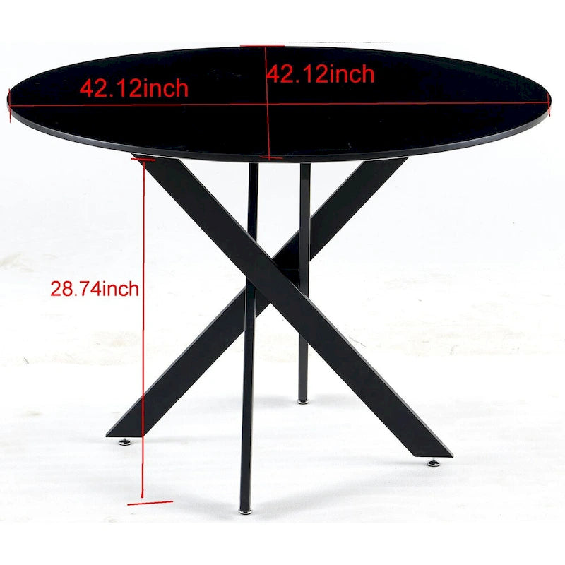 Table à manger du milieu du siècle avec plateau de table rond Table à manger à pied central
